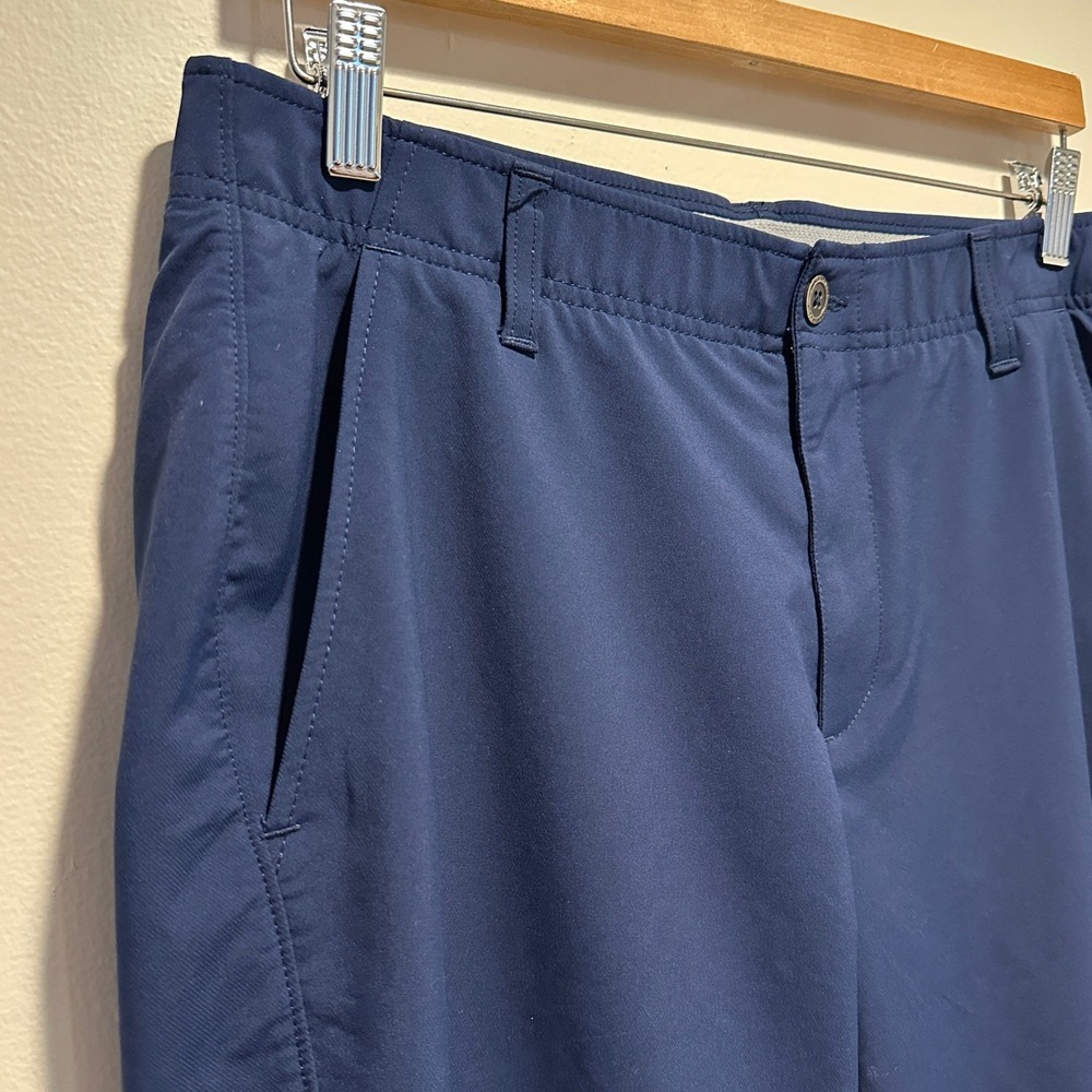 Under Armour Golf Pants Mens‎ 34x29 Navy Blue Tapered Leg Performance Chino - Picture 4 of 9